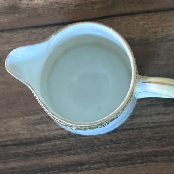 Vintage Hand Painted Nippon Sugar Bowl with Lid and Creamer Pitcher - Picture 8 of 11